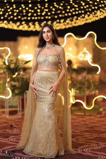 Zaina Gold Lehenga