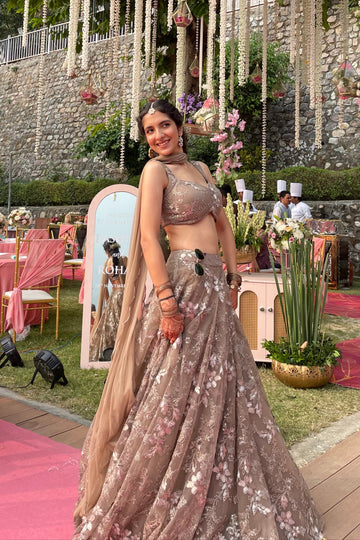 Eira Beige lehenga