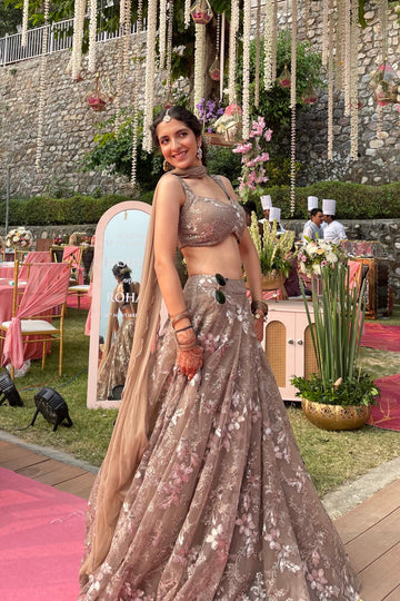 Eira Beige lehenga