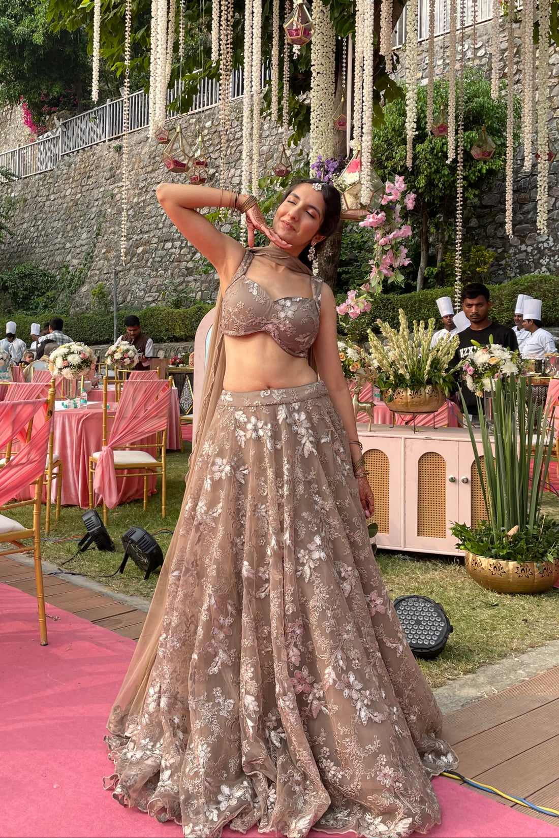 Eira Beige lehenga